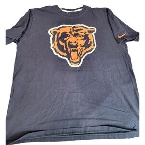 NFL Team Apparel Chicago Bears Big Graphic Logo Shirt XL Navy